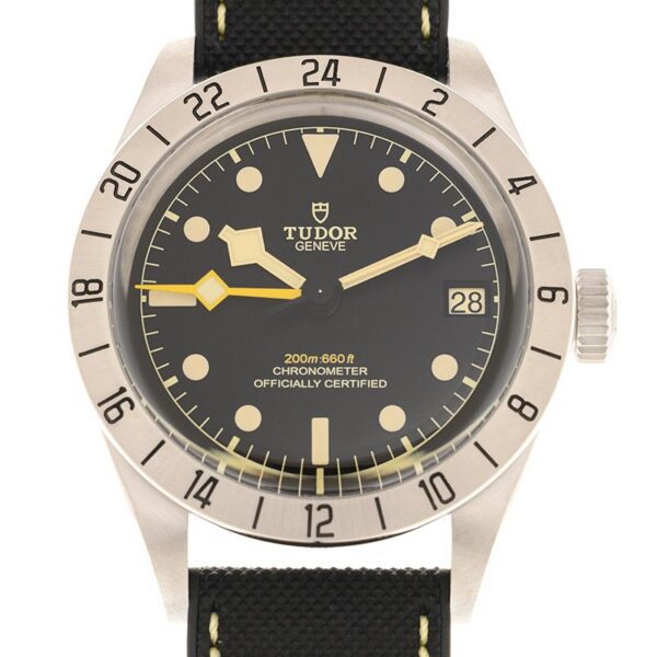 TUDOR Black Bay Pro 39mm Steel Automatic Hybrid Rubber Strap Watch M79470-0003