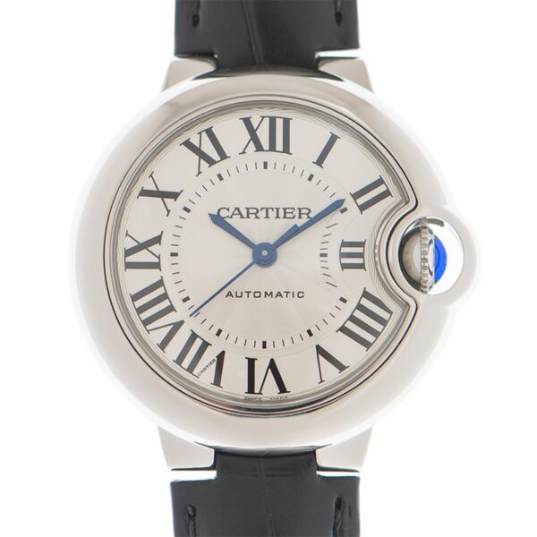 CARTIER Ballon Bleu BLEU Alligator Strap 33mm WSBB0030 - United Luxury