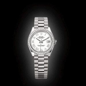 RLX Datejust m278289RBR-0007 White Dial White Gold President Watch