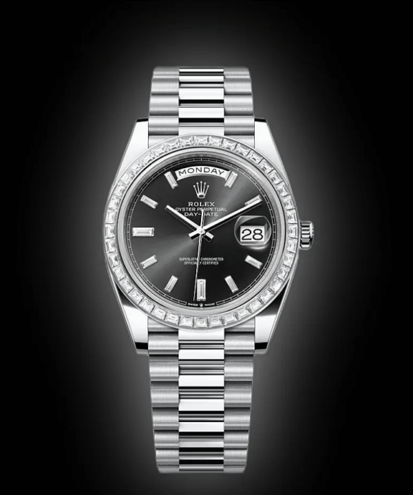 RLX Day-Date 40mm 228396TBR-0012 Black Diamond Dial