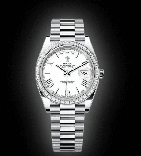 RLX Day-Date 40mm 228396TBR-0018 White Roman Dial