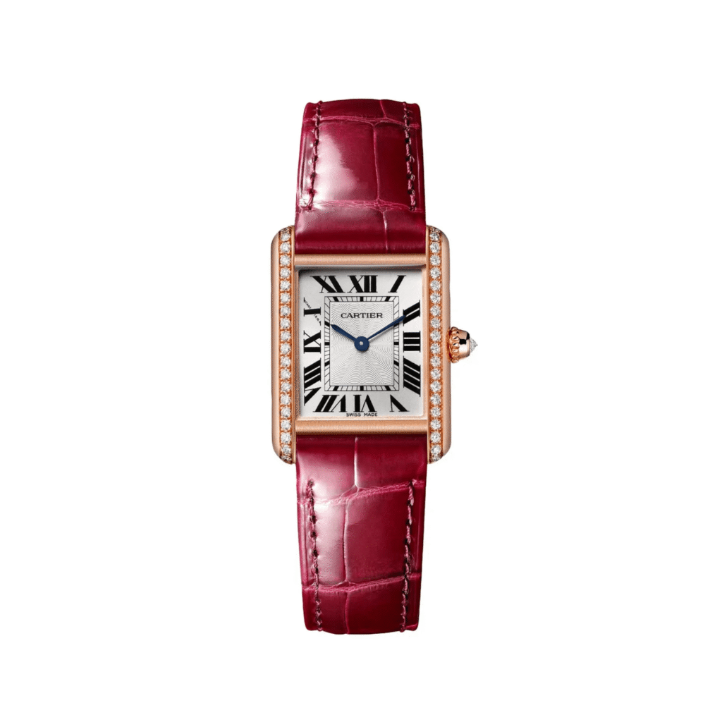 Tank Louis Cartier Watch Small Model Diamond Red WJTA0037 - United Luxury