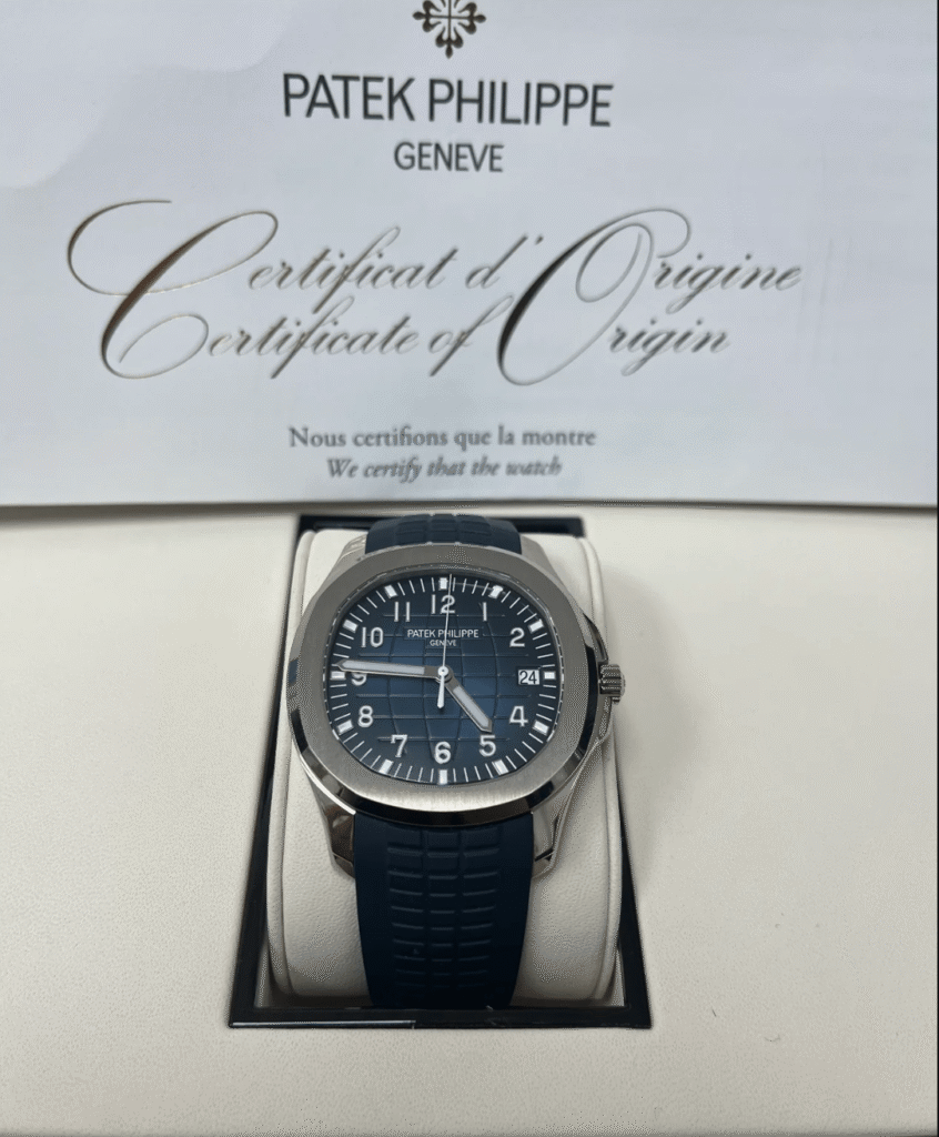 Patek Philippe Aquanaut 5168G White Gold Blue Dial 42mm