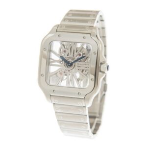 Cartier Santos Large Model Skeleton Watch WHSA0015 - United Luxury