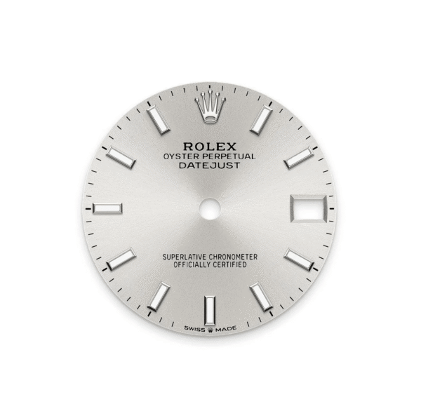 RLX Datejust m278289RBR-0012 Silver Dial White Gold President Watch