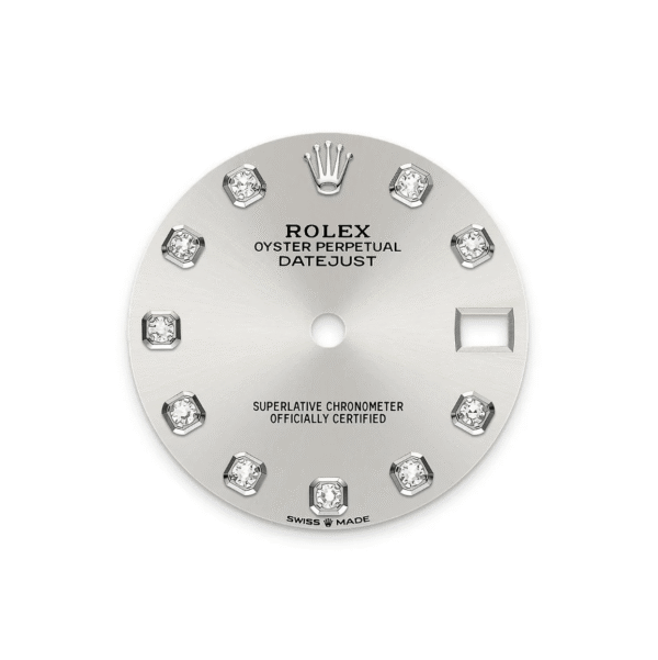 RLX Datejust m278289RBR-0021 Silver Dial White Gold President Watch