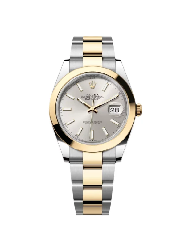 RLX Datejust 41mm 126303 Silver Index Oyster Steel and Yellow Gold Mens Watch