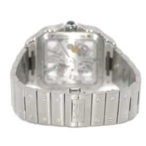 Cartier Santos Large Model Blue Skeleton Watch W2SA0009 - United Luxury