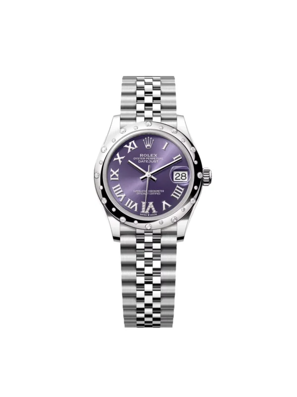 RLX Datejust m278344-0027/0028 Aubergine Diamond Dial 31mm Oyster