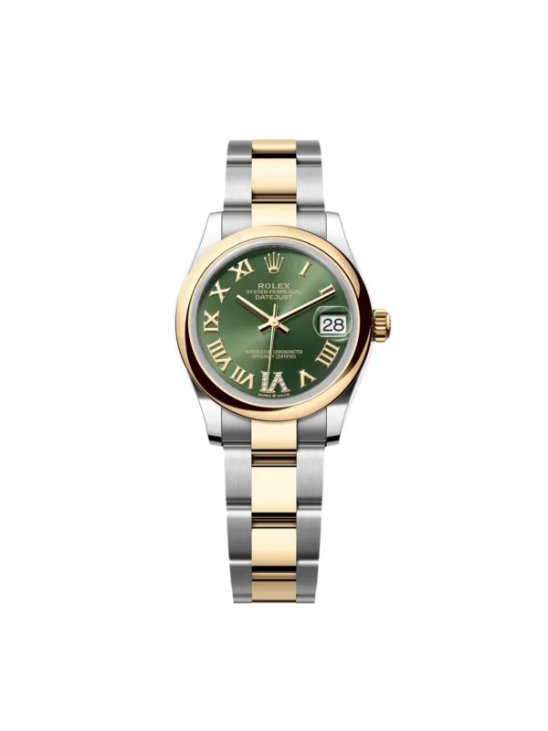RLX Datejust m278243-0015/0016 31mm Olive Green Dial Yellow Rolesor Oyster Watch