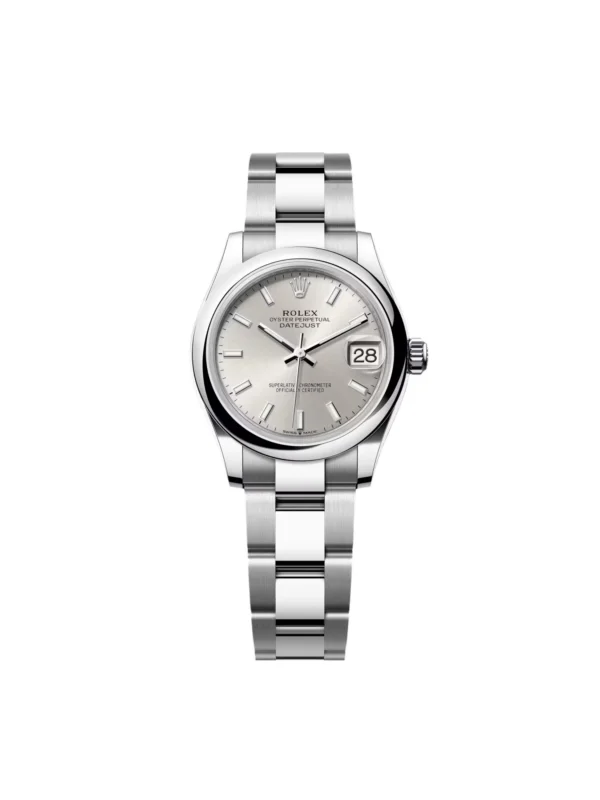 RLX Datejust m278240-0005/0006 31mm Silver Index Domed Bezel Oyster Oystersteel