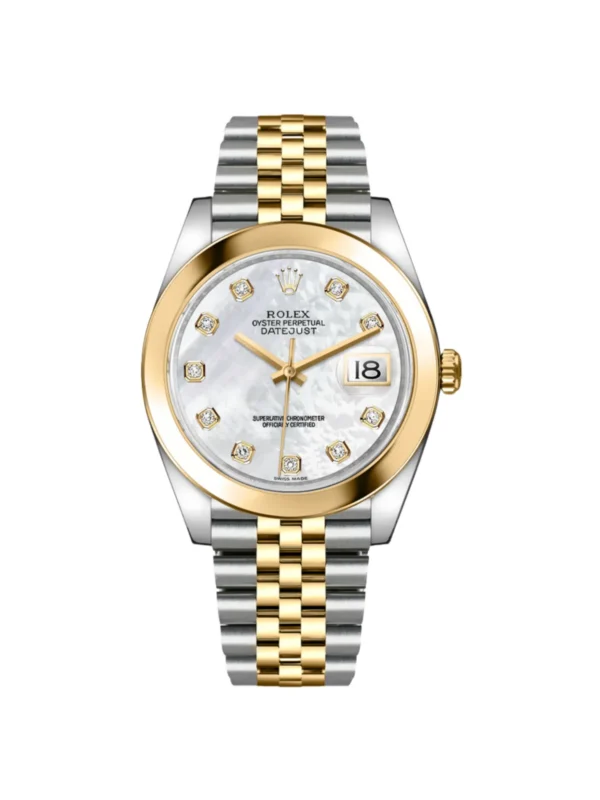 RLX Datejust 41mm 126303 White MOP Diamond Jubilee Steel and Yellow Gold