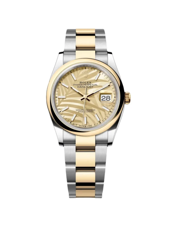 RLX Datejust 36mm 126203 Golden Dial Domed Bezel Oyster Bracelet