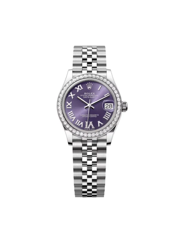 RLX Datejust m278384RBR-0029/0030 Aubergine 31mm Dial Jubilee Watch