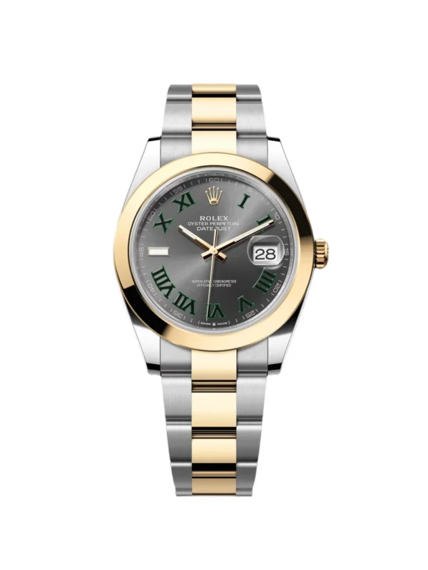 RLX Datejust 41mm 126303 Slate Roman Oyster Steel and Yellow Gold Mens Watch