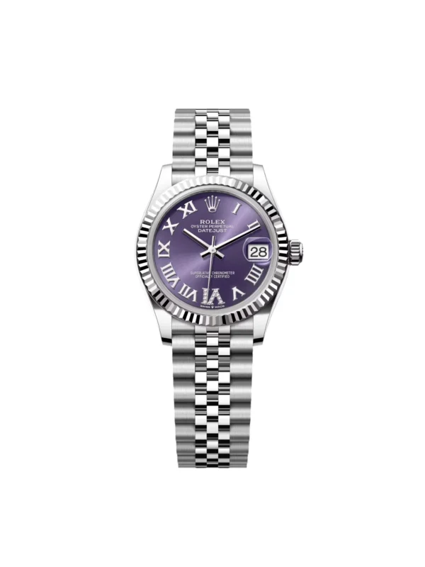 RLX Datejust m278274-0025/0026 Aubergine 31mm Dial Oyster Watch