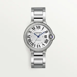Cartier Ballon Bleu Bleu Silver Diamond 36mm W4BB0024 - United Luxury