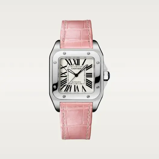 CARTIER SANTOS 100 Pink Strap W20126X8 - United Luxury
