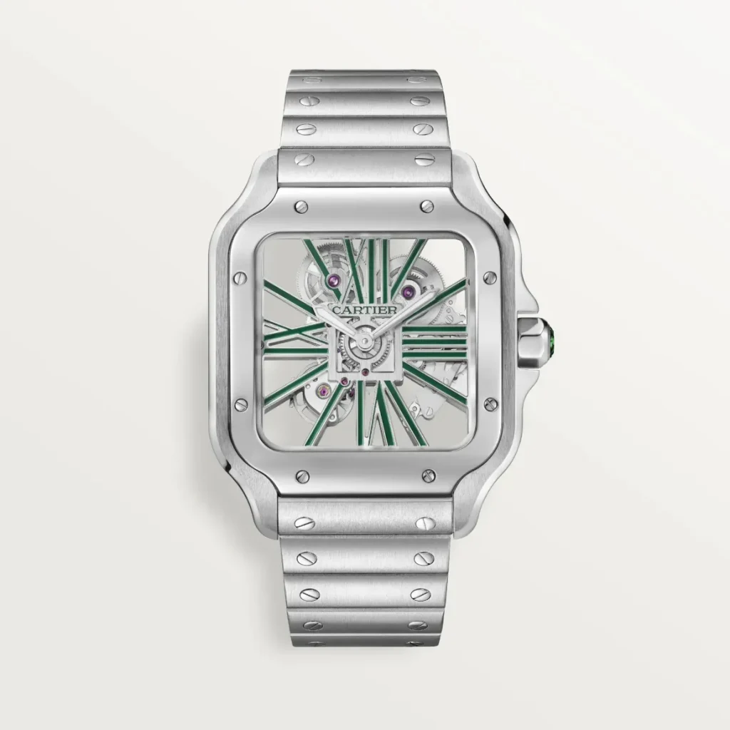 Cartier Santos Large Model Skeleton Watch WHSA0028 - United Luxury