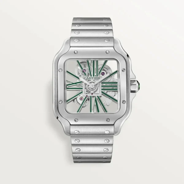 Cartier Santos Large Model Skeleton Watch WHSA0028 - United Luxury