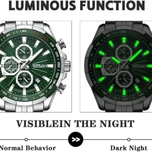 Men's Luxury Business Stainless Steel Waterproof Watch
