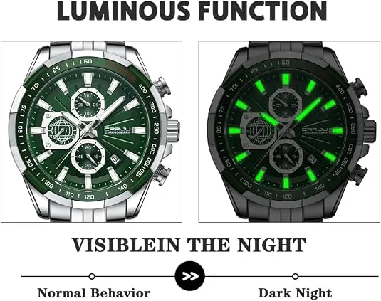 Men's Luxury Business Stainless Steel Waterproof Watch