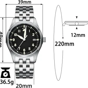 Men's Automatic Mechanical Watch – Stainless Steel, Blending Business and Casual Styles