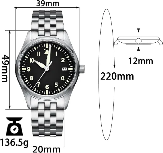 Men's Automatic Mechanical Watch – Stainless Steel, Blending Business and Casual Styles