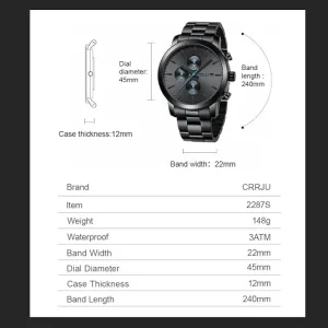 Men's Stylish Casual Watch – Luxury Waterproof Design, Powered by a Japanese Movement