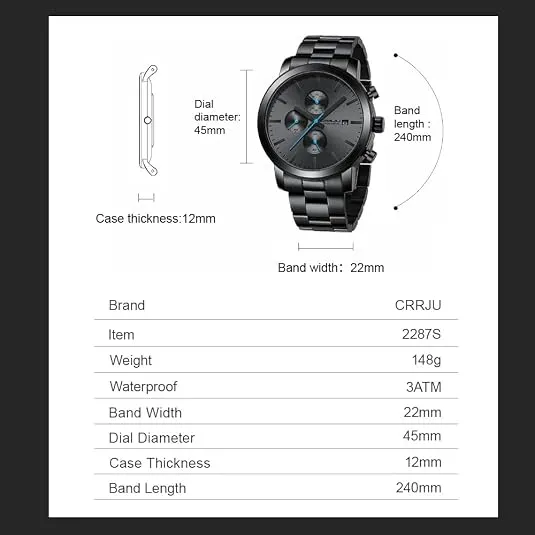 Men's Stylish Casual Watch – Luxury Waterproof Design, Powered by a Japanese Movement