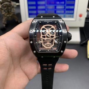 Richard Mille RM 52-01 Tourbillon Skull 50.00x42.70MM Replica RM035
