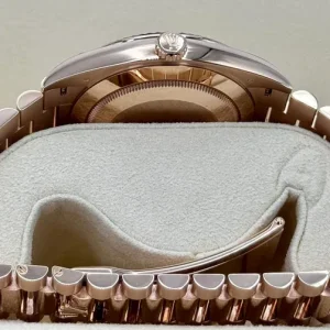 RLX Day-Date "President" 36mm Everose Gold Olive Green Roman Dial 128235