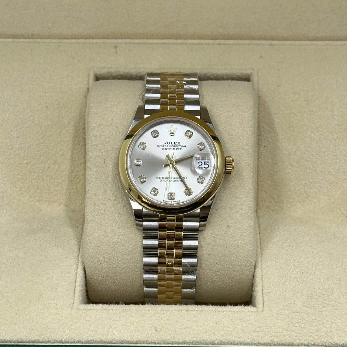 RLX Datejust m278243-0019/0020 31mm Silver Dial Yellow Rolesor Oyster Watch