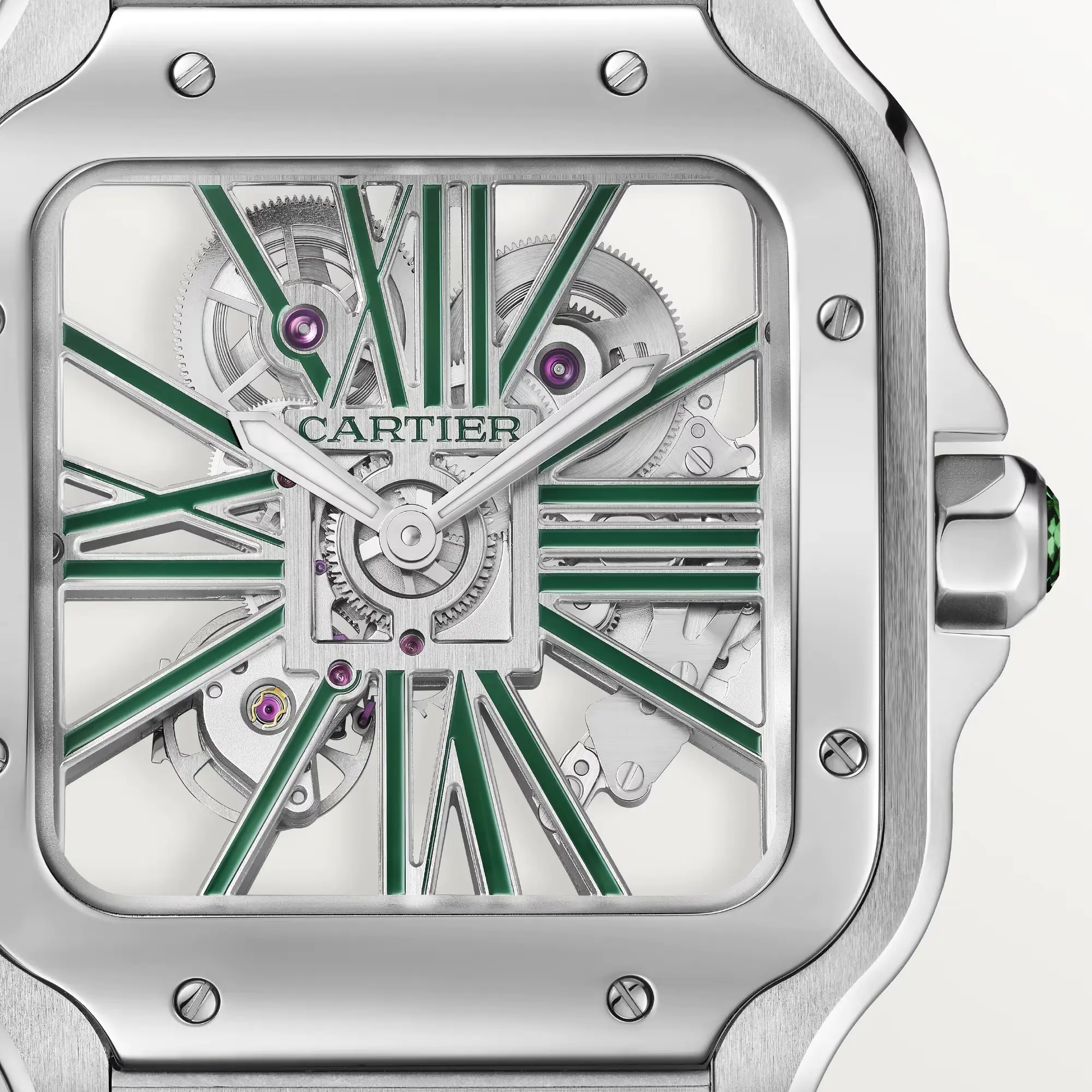 Cartier Santos Large Model Skeleton Watch WHSA0028 - United Luxury