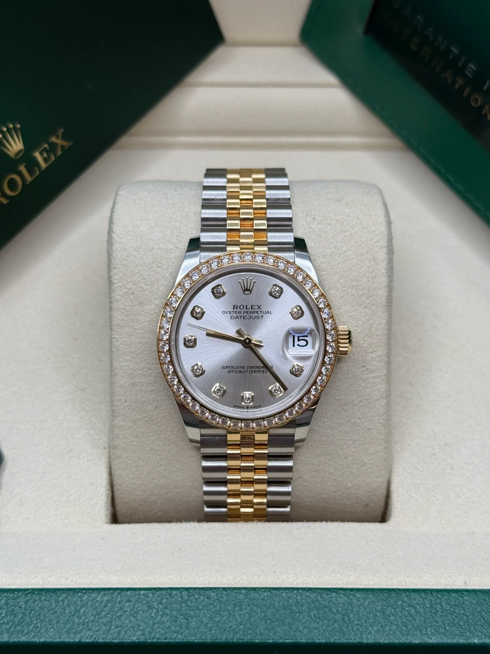 RLX Datejust m278383RBR-0019/0020 31mm Silver Dial Oyster Bracelet