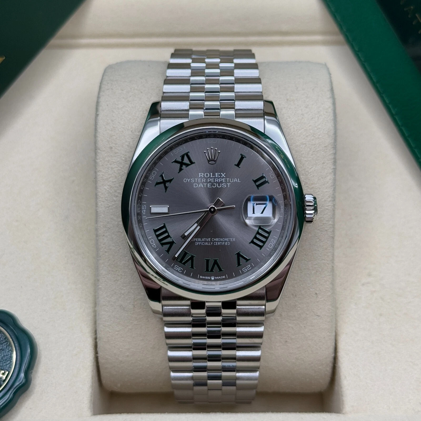 RLX Datejust 36mm 126200 Oyster Perpetual Wimbledon Dial Jubilee Stainless Steel