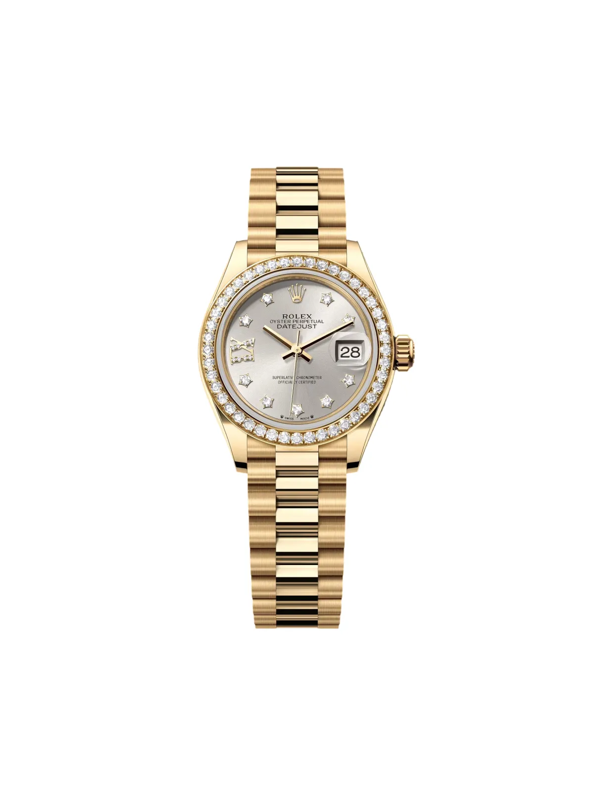 RLX Lady-Datejust 31mm 279138RBR White Mother-of-Pearl Dial President Bracelet Watch
