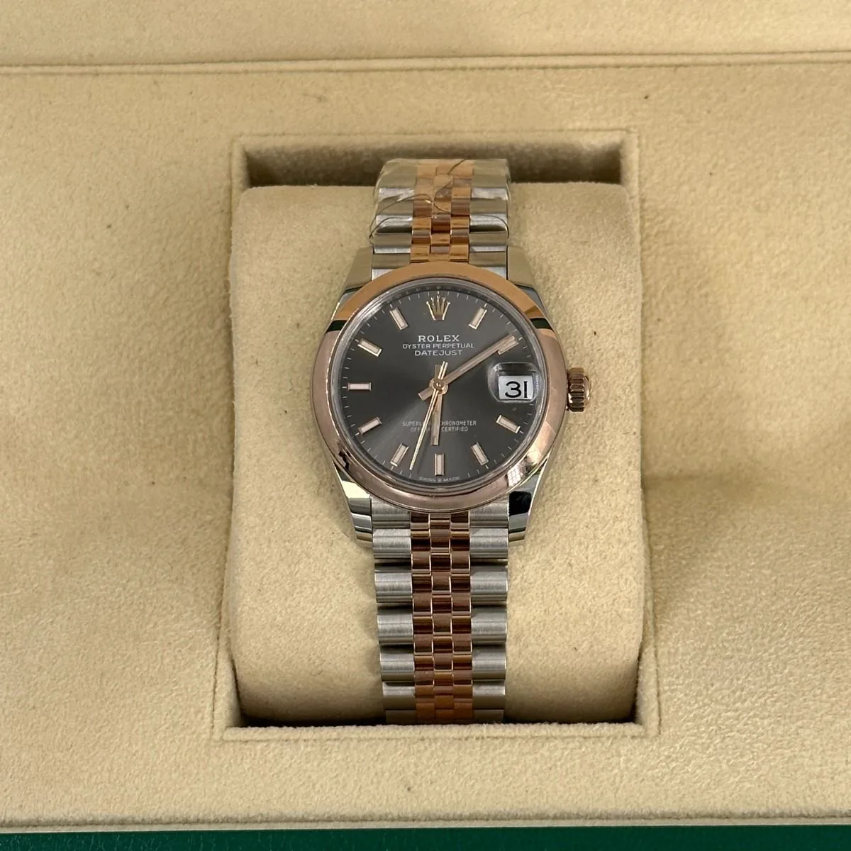 RLX Datejust m278241-0017/0018 Slate 31mm Dial Oyster Bracelet Watch