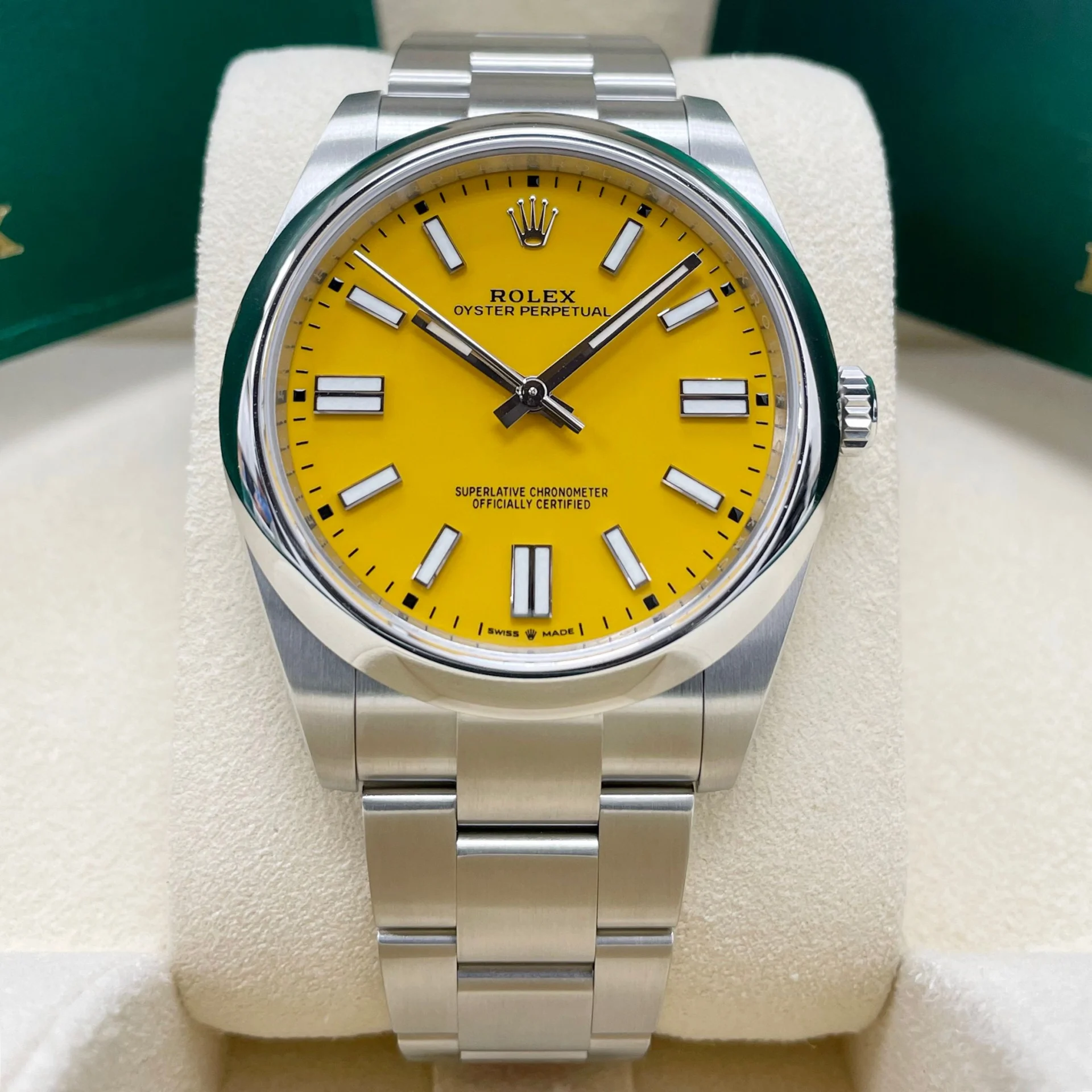 RLX Oyster Perpetual 41mm 124300-0004 Yellow Dial