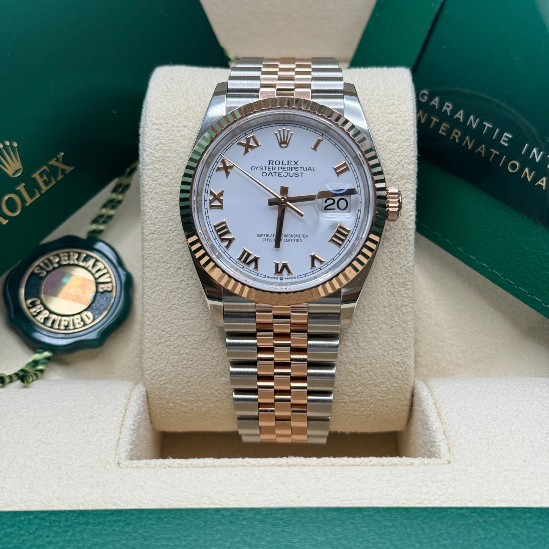 RLX Datejust 36mm 126231 White Dial Oyster Bracelet