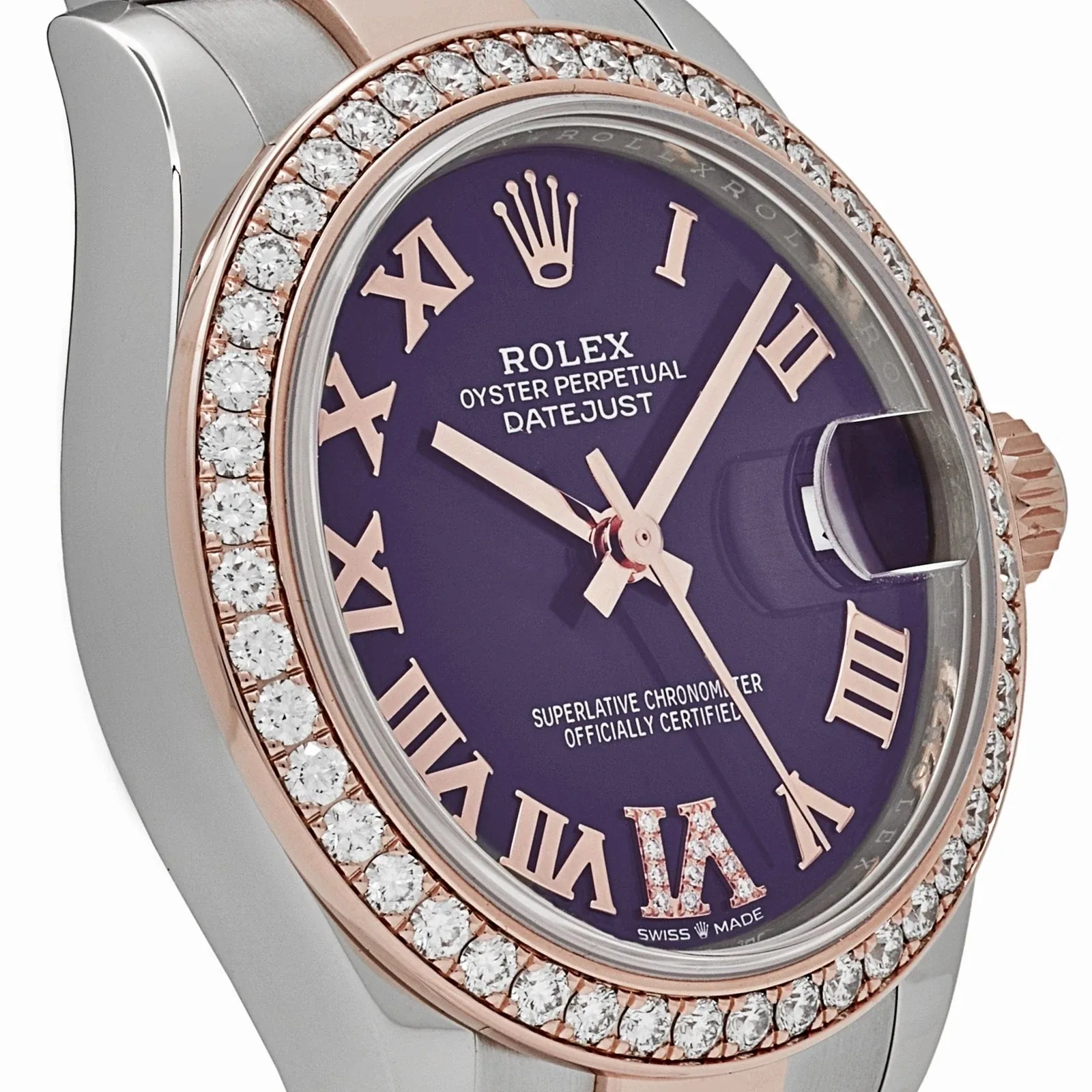 RLX Datejust m278381-0015/0016 Aubergine Roman Dial 31mm Oyster Bracelet